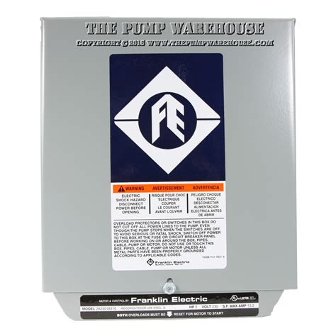 5 7 2 electrical control box|franklin electric deluxe box.